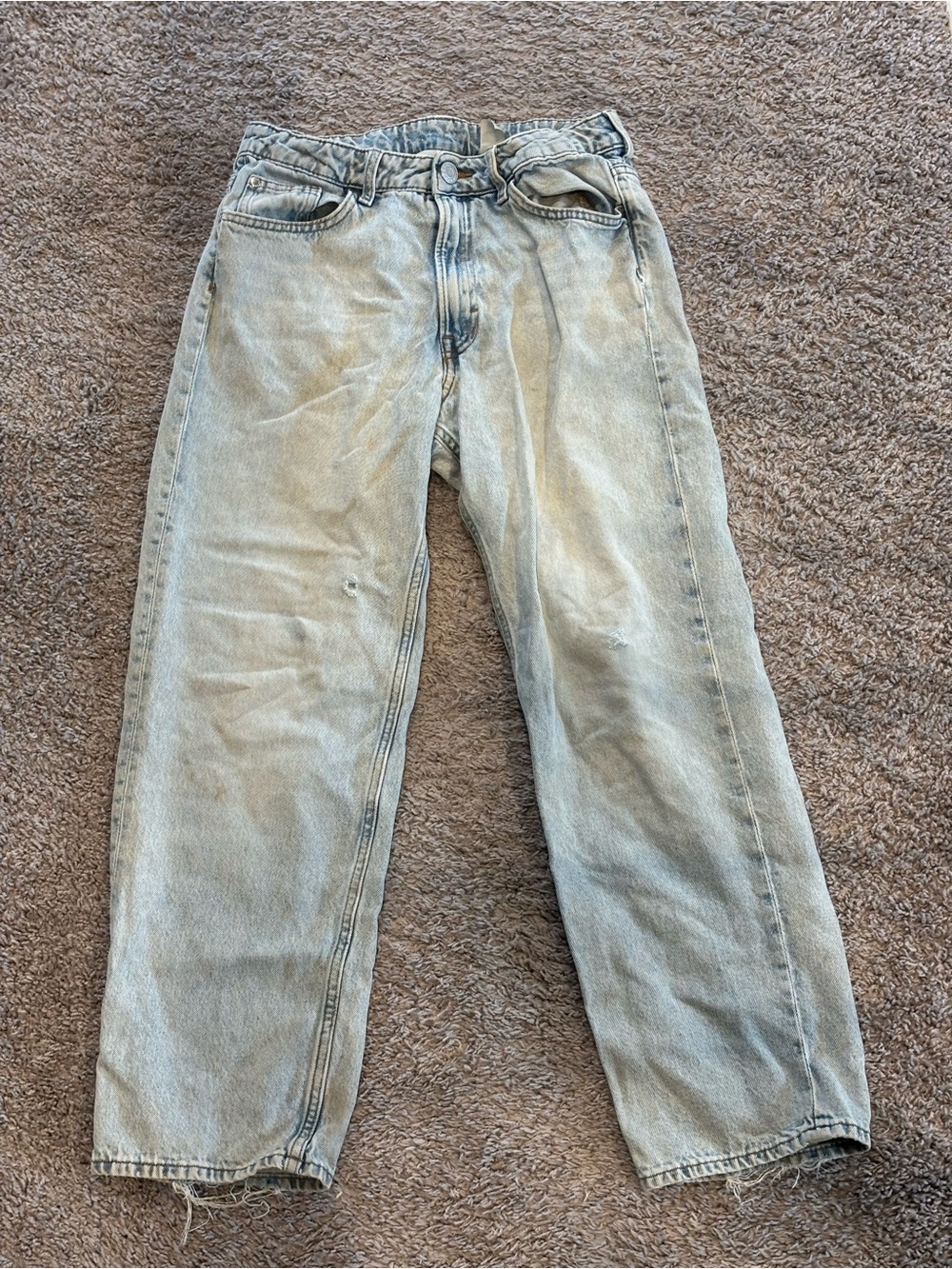 H&M Light Blue Relaxed Straight Jeans